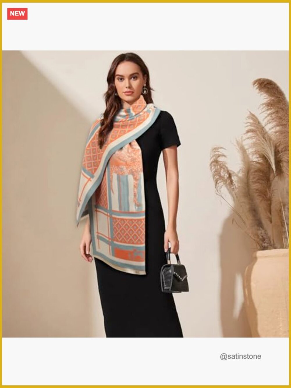 Luxury Pashmina Shawl Wrap - Oversized Cashmere Blend Blanket Scarf - Picture 2 of 3